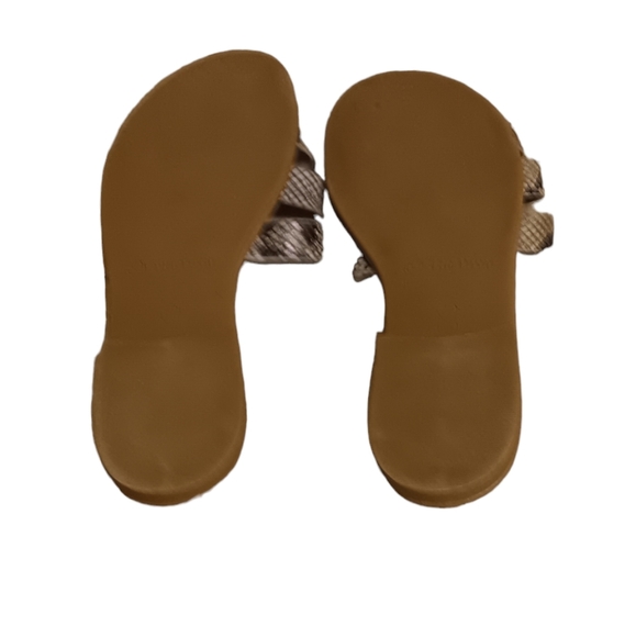 The Drop Women's Monika Brown And Sand  Flat H-Band Slide Sandal. Size 7 1/2 - Picture 3 of 3
